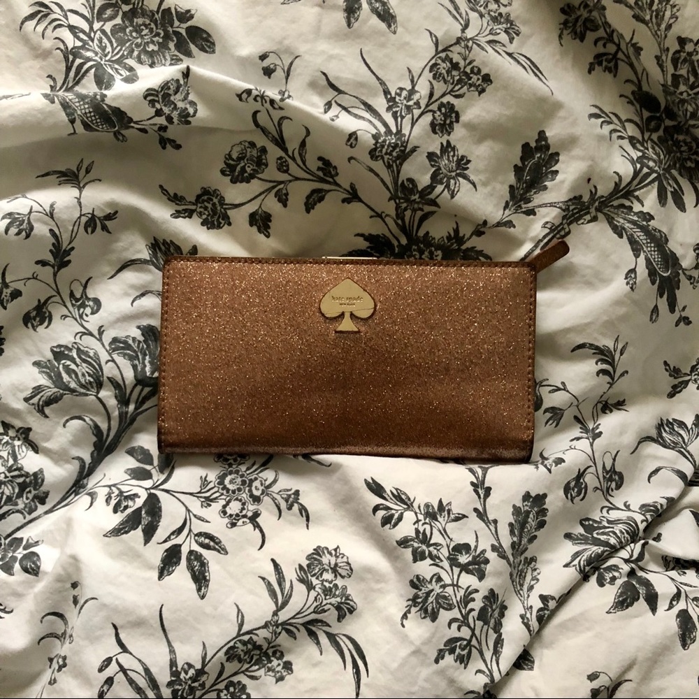 Kate Spade Glitterbug Rose Gold wallet